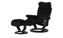Stressless Relaxsessel mit Hocker Magic M | Schwarz Classic M
