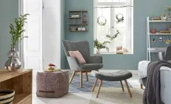 Sessel mit Hocker Annika | Grau