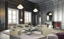 Ledersessel, niedrig Boavista | Off White (Beige)