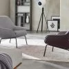 hülsta Sofa Sessel HS 482 | Purpurviolett Natur (Lila/Beige)