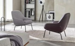 hülsta Sofa Sessel HS 482 | Purpurviolett Natur (Lila/Beige)