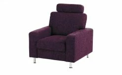 meinSofa Polstersessel Jana | Aubergine (Lila)