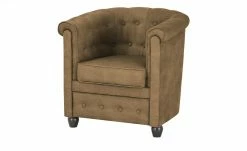 smart Sessel Chelli Mini | Hellbraun Microfaser Leder-Optik