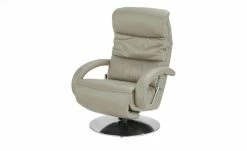 Hukla Leder-Relaxsessel Florian | Platin (Hellgrau) S
