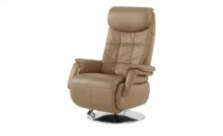 Polstermöbel Oelsa Ledersessel Mambo | Krokant (Hellbraun) ohne Soundsystem