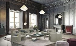 Ledersessel, niedrig Boavista | Mist (Grau)