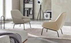 hülsta Sofa Ledersessel HS 482 | Graubeige