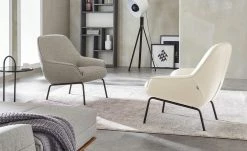 hülsta Sofa Ledersessel HS 482 | Perlweiß