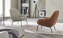 hülsta Sofa Ledersessel HS 482 | Signalbraun
