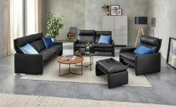 erpo just relax Ledersessel JR 290 Trento | Black (Schwarz)