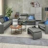 erpo just relax Ledersessel JR 290 Trento | Lichtgrau (Dunkelgrau)